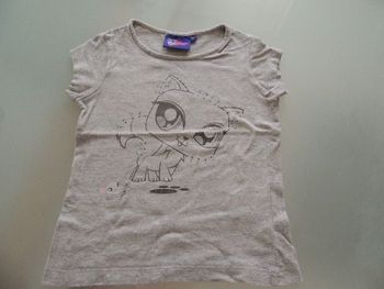 Tee shirt manches courtes fille Petshop 5 ans