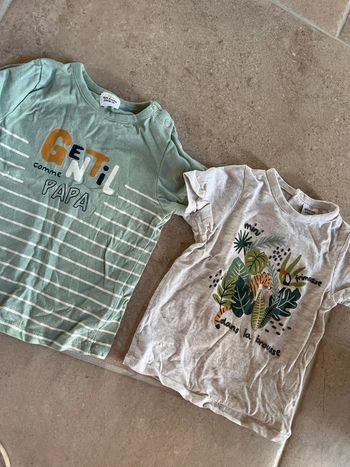 2 tee shirts tape à l'œil garçon