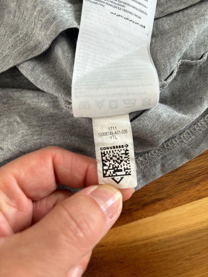 T-shirt gris converse - photo numéro 5