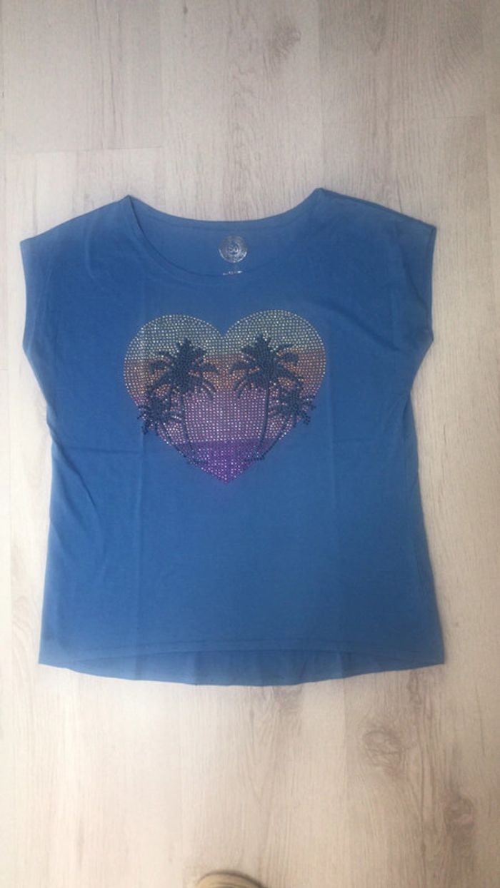 T-shirt bleu pour fille