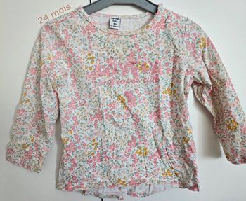 🌸 T-shirt bébé fille - Taille 18-24 mois (92 cm) 🌸