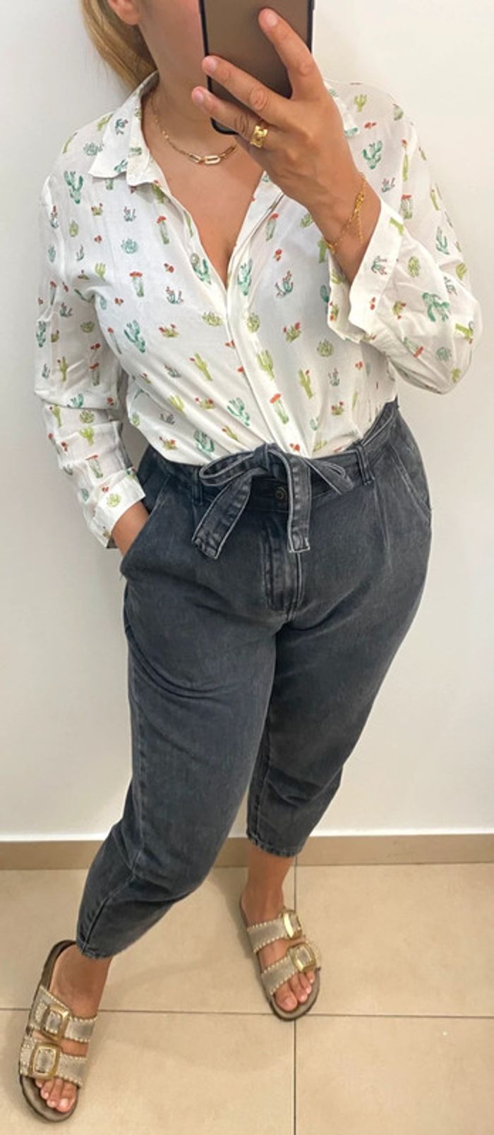 🌿Chemise légère imprimée 🌵 Taille M - photo numéro 2