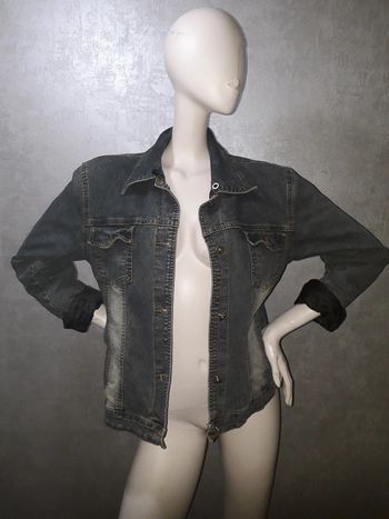 veste en jeans doublé taille 40
