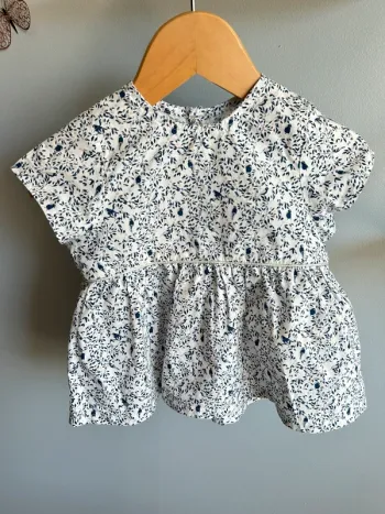 Blouse d’été Petit bateau fille 24 mois Tbe