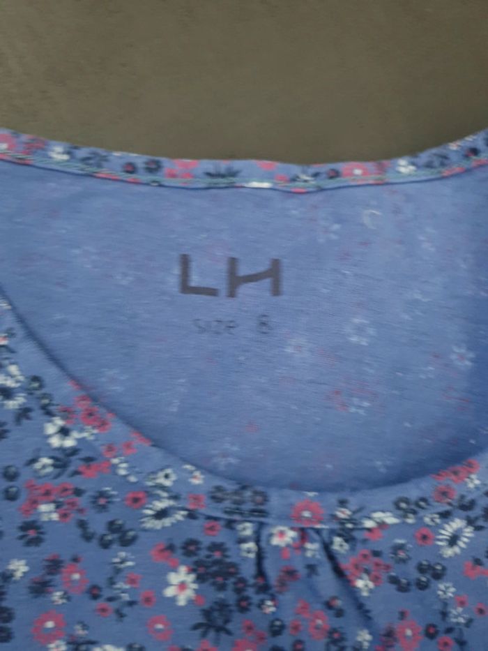 Robe bleue fleurie fille 8 ans - photo numéro 2
