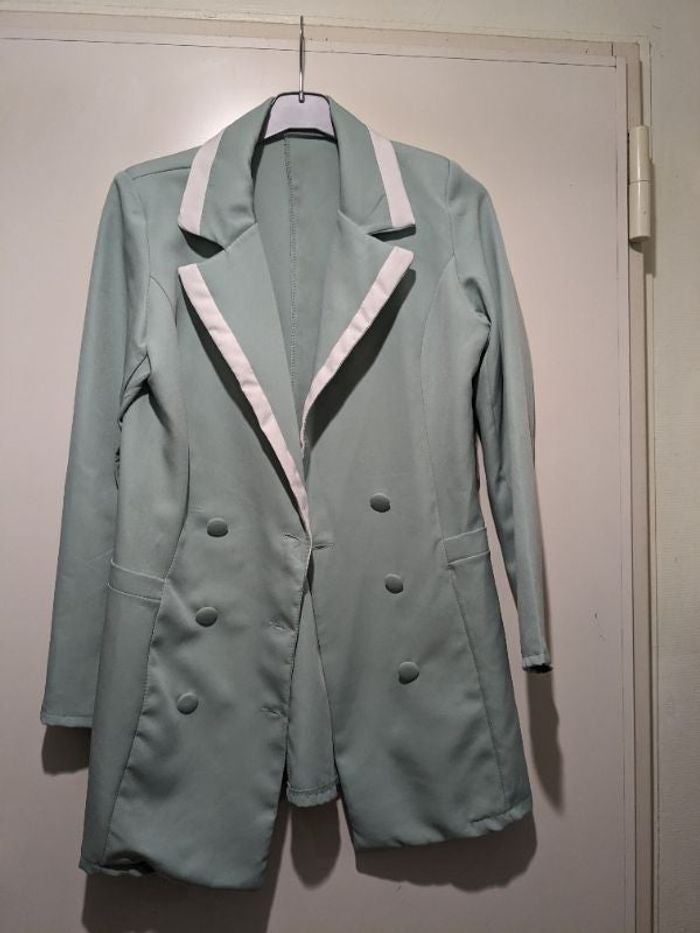 Magnifique veste Vintage vert menthe. Taille 40