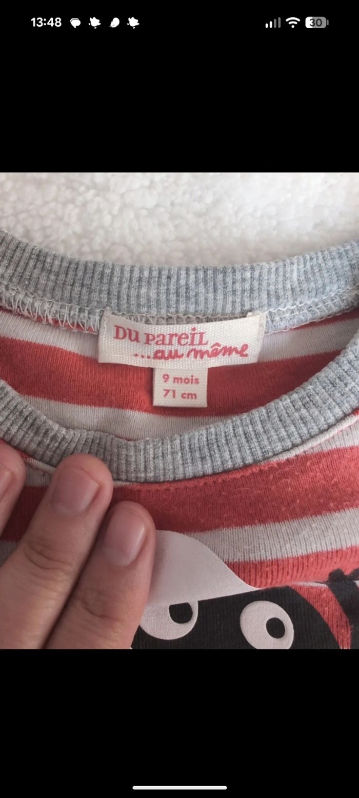 Pareil au

Body garçon du pareil au même 9 mois - photo numéro 2