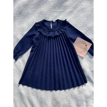 Robe plissé bleu marine taille 7 ans Shein