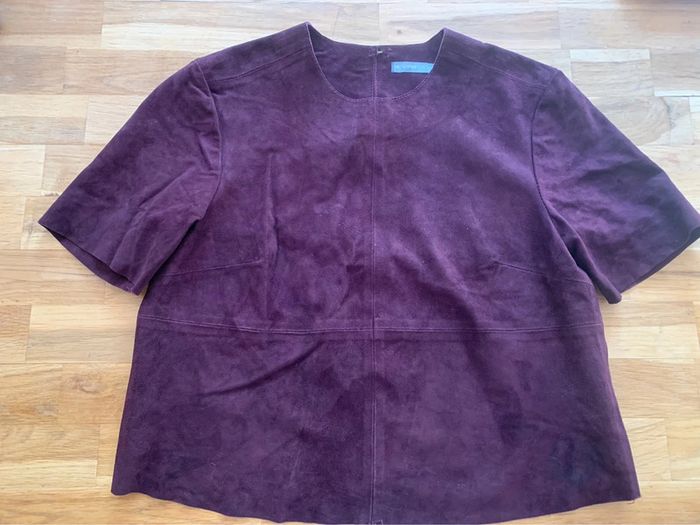 Top court cuir monoprix