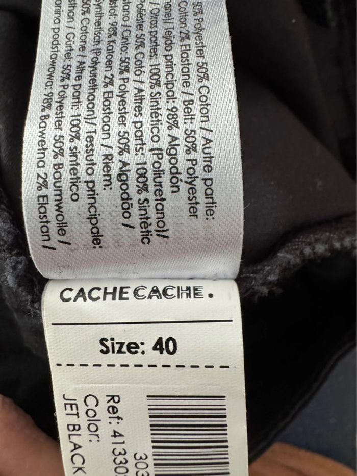 Pantacourt noir cache cache taille 40 - photo numéro 6