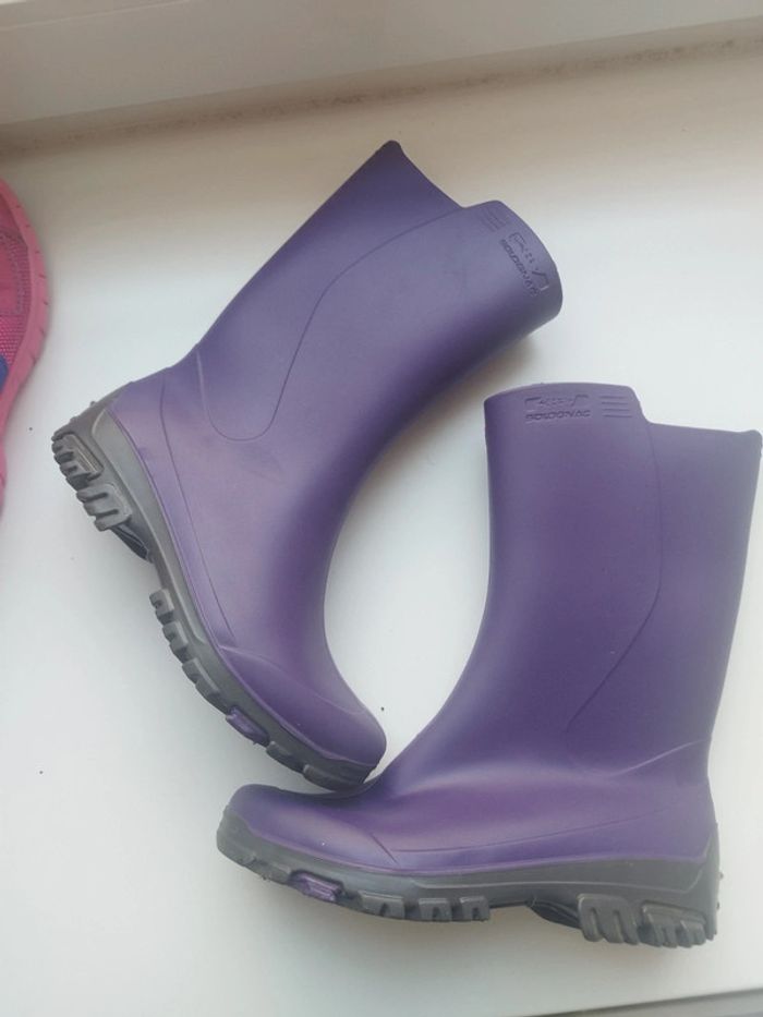 Bottes pluie violette - photo numéro 2
