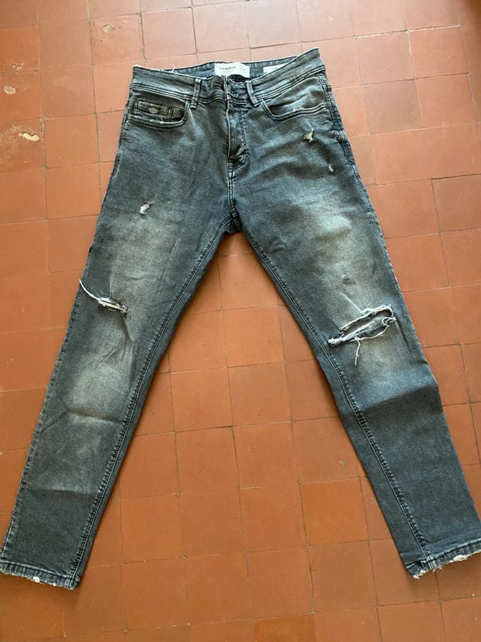 Jean troué gris Pull & Bear - photo numéro 5