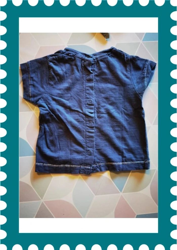 D1359 - tee-shirt garçon 9 mois - photo numéro 2