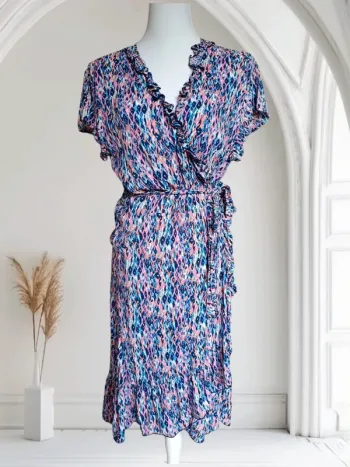 Robe cache-coeur fleurie été légère marque Fashion taille L/XL comme neuve