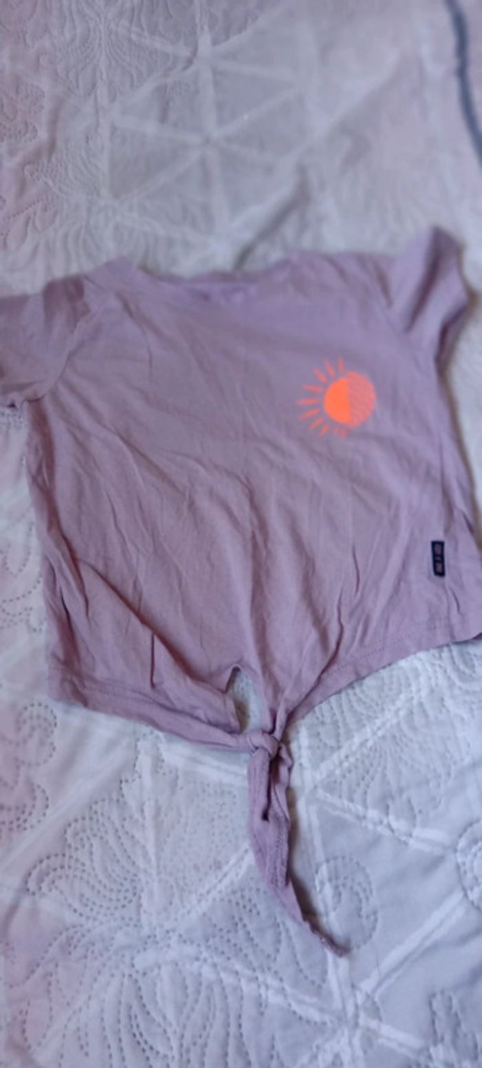 Tee-shirt à nouer thème nature mauve fille 10 ans zeeman - photo numéro 7