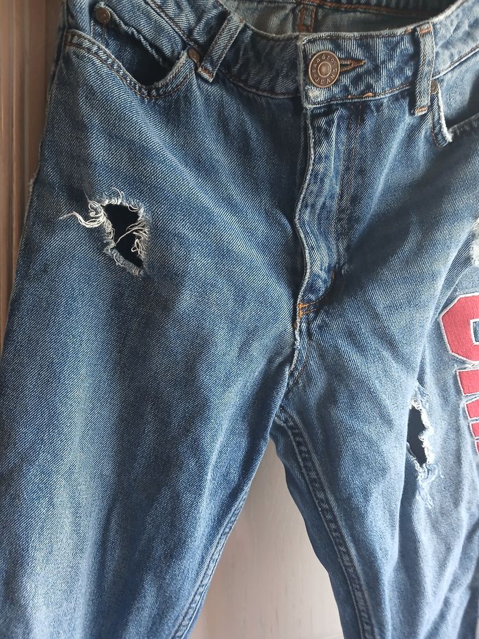 Jeans troués T34 bleu - photo numéro 4