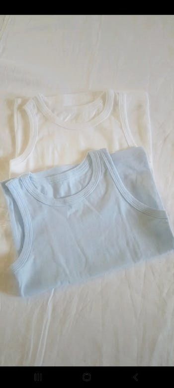 Lot de 2 débardeurs bleu et blanc 24 mois /3 ans