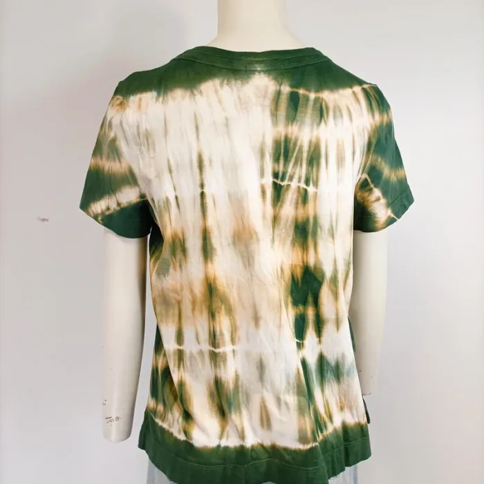 Tshirt Femme Tie and Dye - Promod - taille M - Kaki et blanc A337 - photo numéro 4
