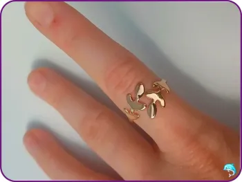 Bague dorée en acier inoxydable