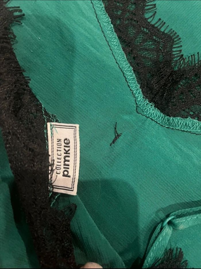 Débardeur vert à dentelle Taille S Pimkie - photo numéro 3