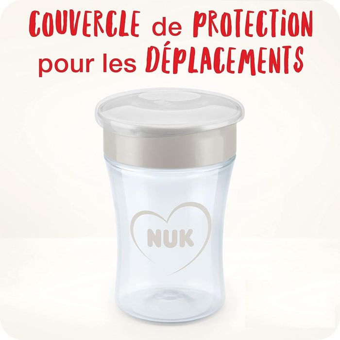 Tasse Verre Gobelet Nuk Magic Cup Hérisson Bleu 8+ M - photo numéro 6
