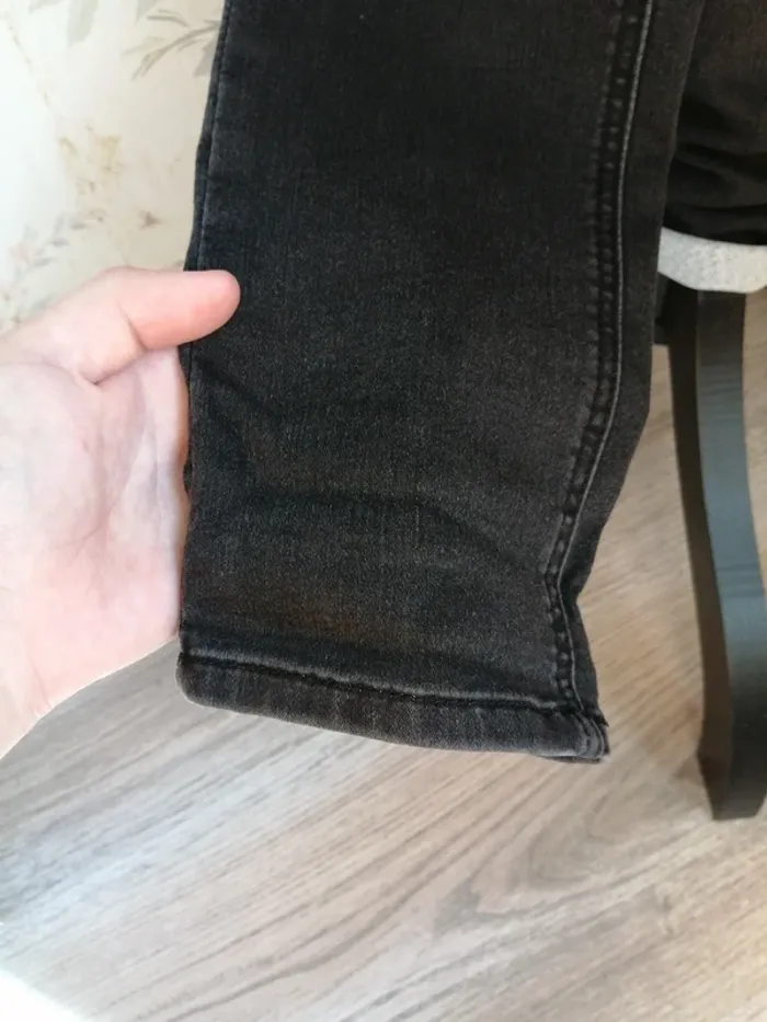 Jeans skinny noir avec ourlets gris clair / in extenso / (40) - photo numéro 5