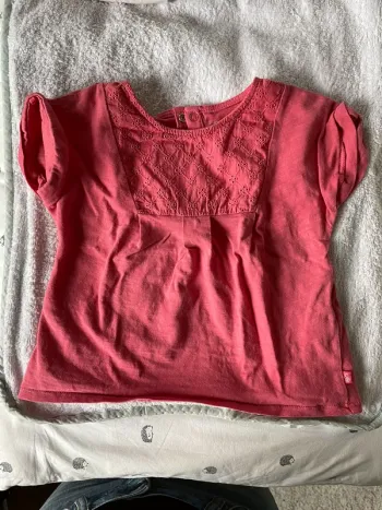 Tee shirt rose 18 mois obaïbi