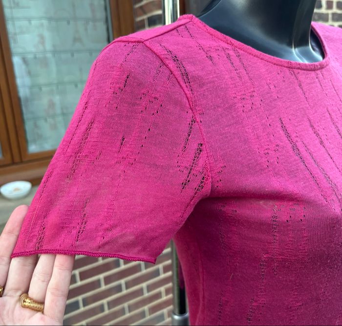 💖 T-shirt en maille ajourée Zara – Taille 36 (S) - photo numéro 3