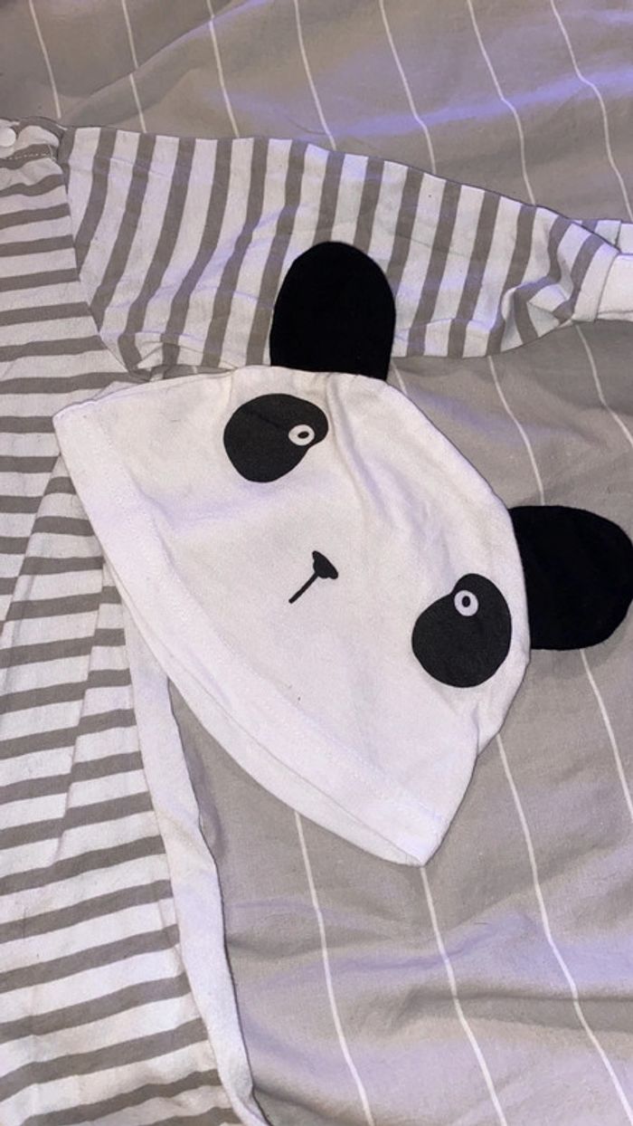Pyjama leger avec bonnet panda - photo numéro 2
