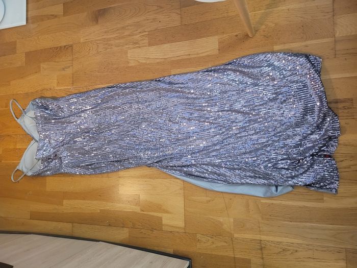 Robe de soirée argentée XXL