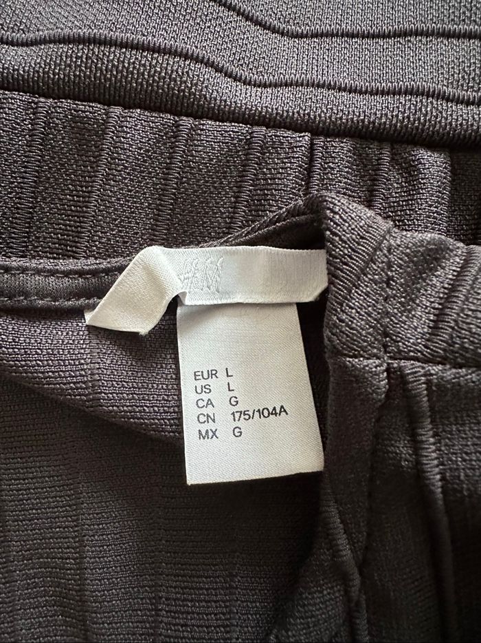 Blouse à rayures noire H&M T40 L - photo numéro 6