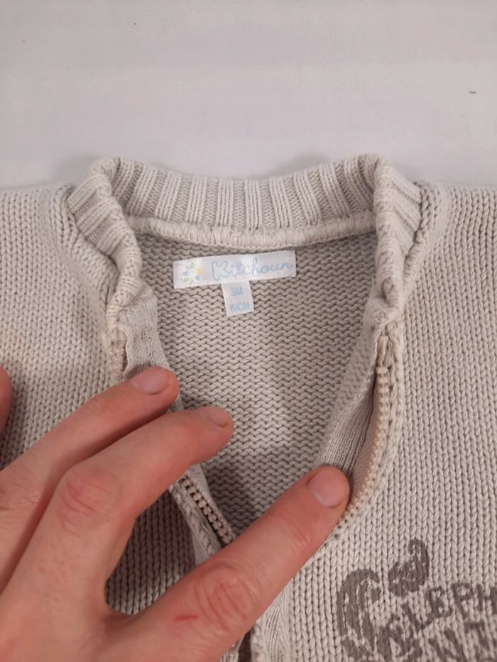 Gilet zippé, kitchoun, 3 mois - photo numéro 2