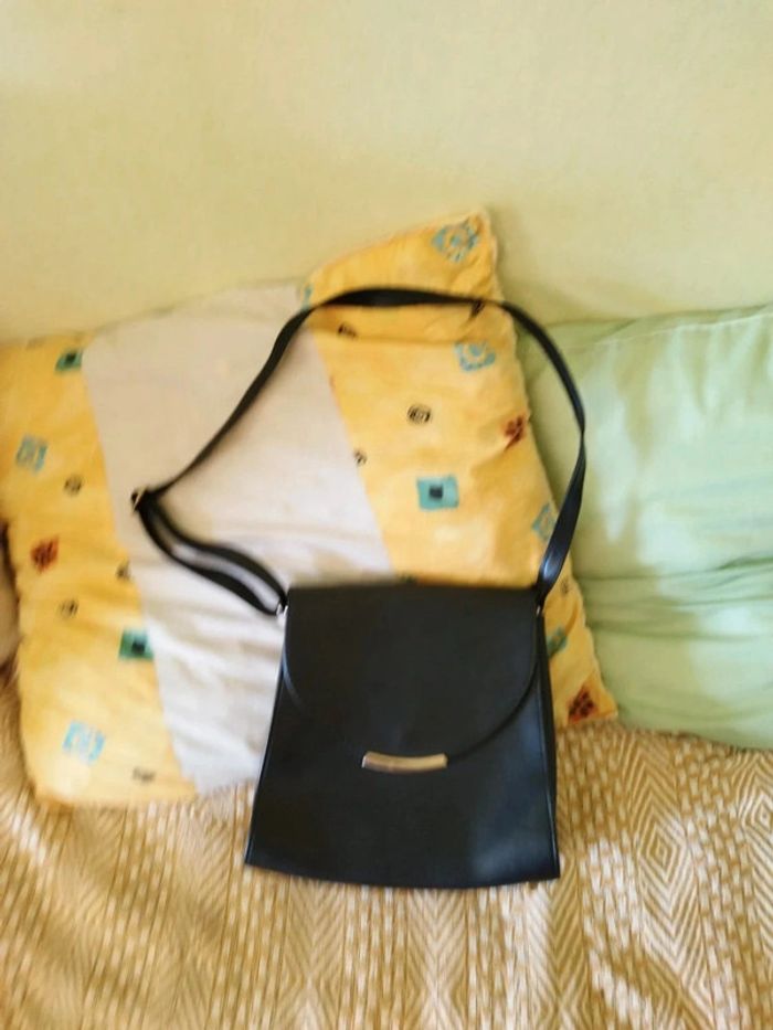 Sac noir bandoulière carré vintage y2k vintage - photo numéro 2