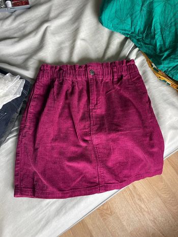 Jupe côtelée velours