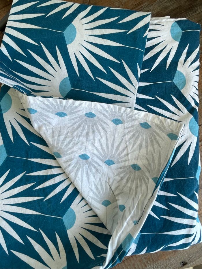 Parure de lit bleue - photo numéro 3