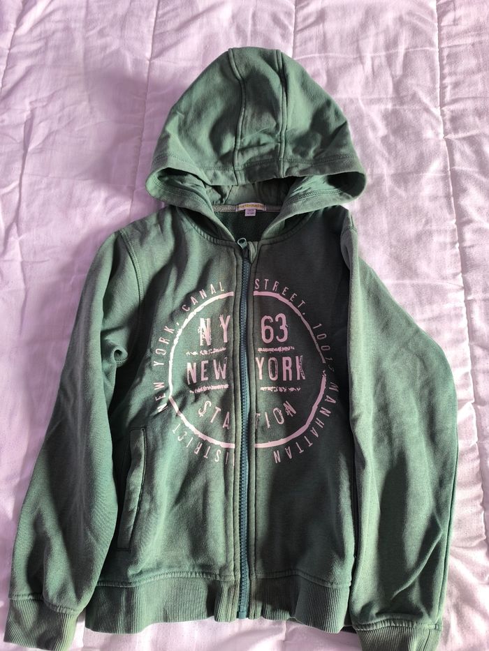 Veste zippée à capuche 10 ans