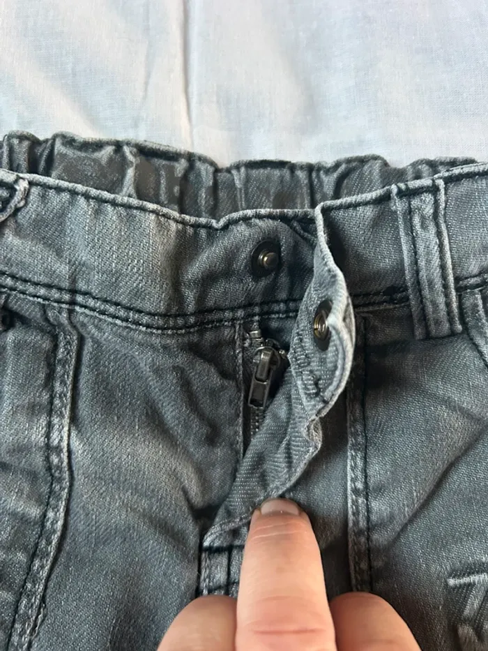 Bermuda jean gris Vertbaudet - photo numéro 4