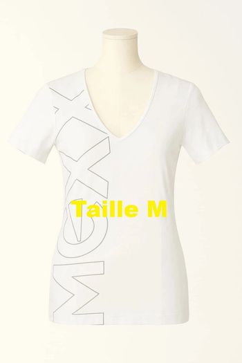 Tee shirt manche courte blanc imprimé gris Mexx Taille M