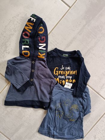 Lot 3 t shirts manches longues