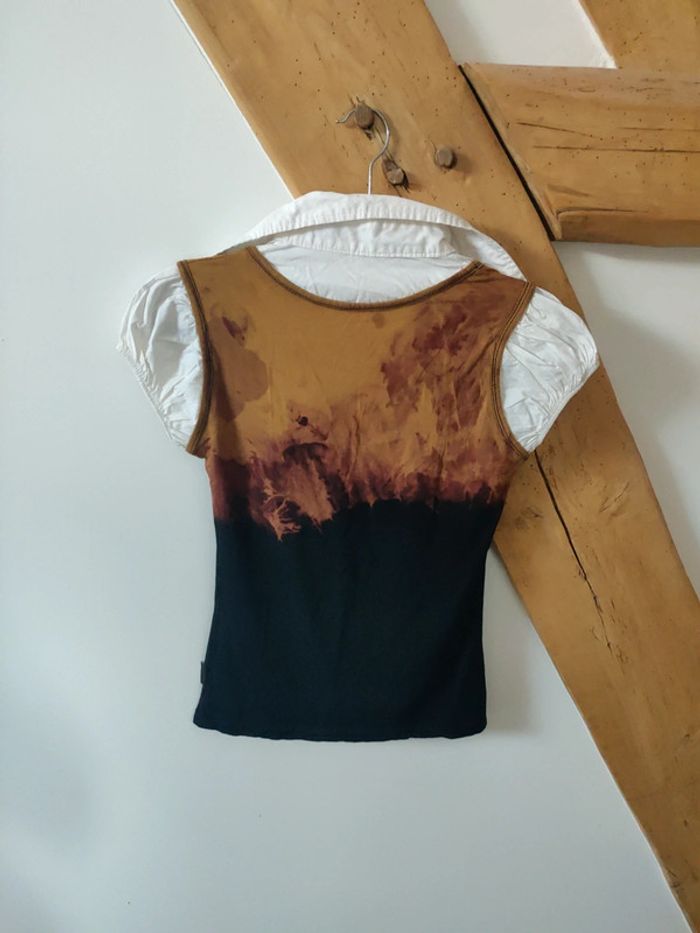 Haut y2k bi matière chemise intégrée - photo numéro 5