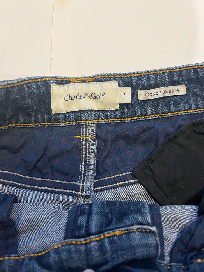 Jean bleu foncé coupe ajustée charles le golf taille 38 - photo numéro 2