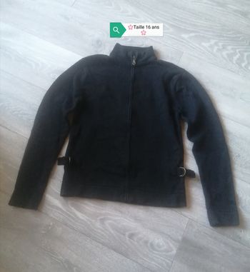 🌸Gilet côtelé noir zippé Taille 12 ans  Neuf 🌸