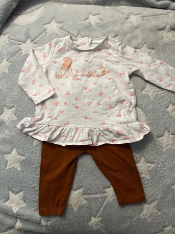 Ensemble teeshirt/legging oiseau