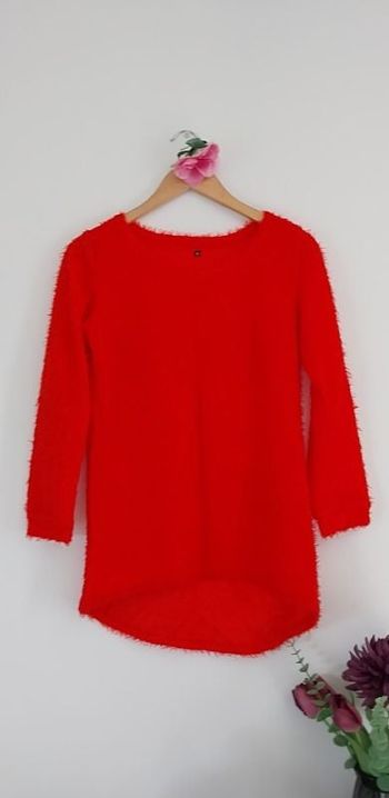 Joli pull pilou rouge