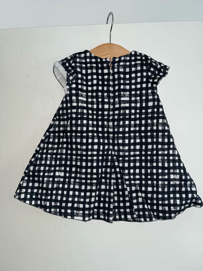 Robe fille noir et blanche jean bourget taille 18 mois 80cm - photo numéro 3