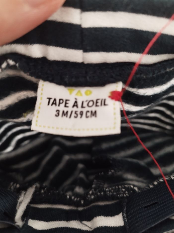 Legging marinière taille 3 mois