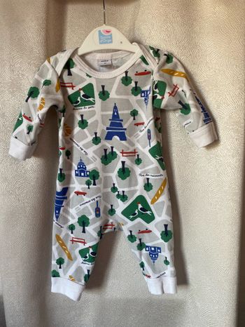Pyjama sans pied imprimé ville 3 mois petit bateau