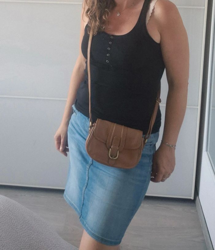 Sac bandoulière en cuir San Marina - photo numéro 5