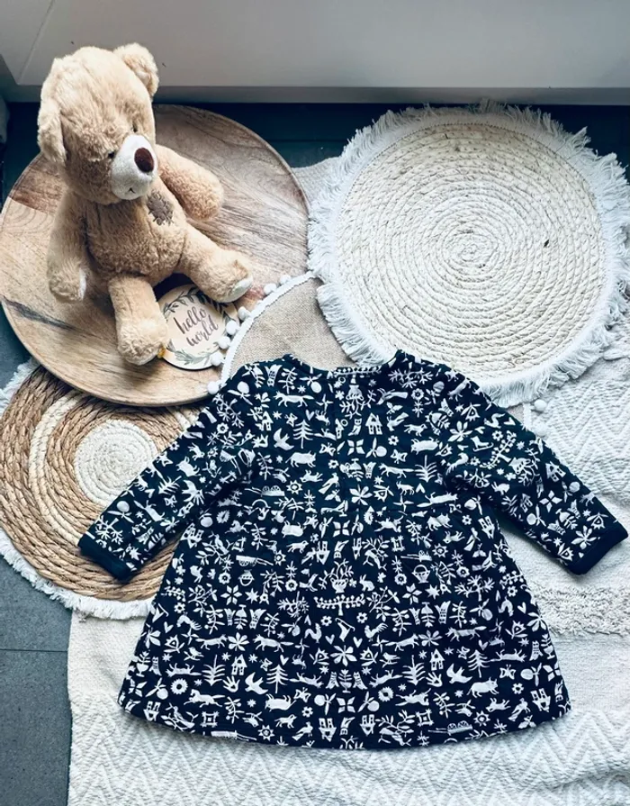 Robe bleue Petit Bateau 18M 80cm - photo numéro 4