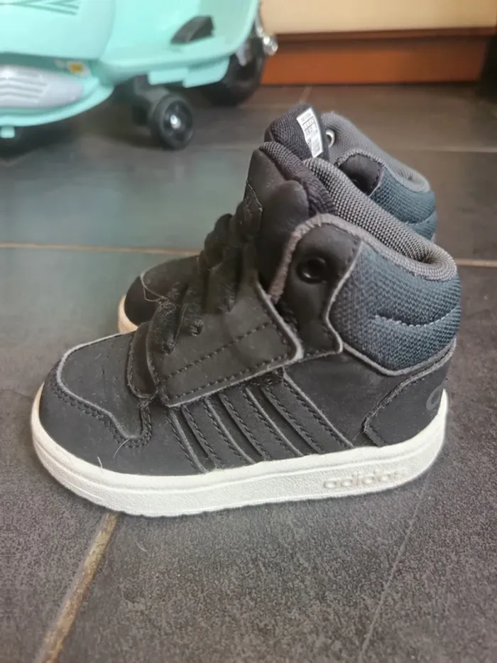 Baskets montantes noires Adidas Hoops mid 2.0 21 - photo numéro 4